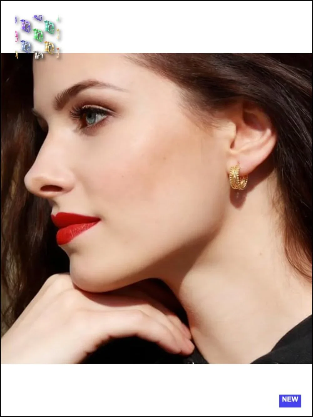 14k Gold Plated Twisted Hoop Earrings for Women Sculptural Design 23mm